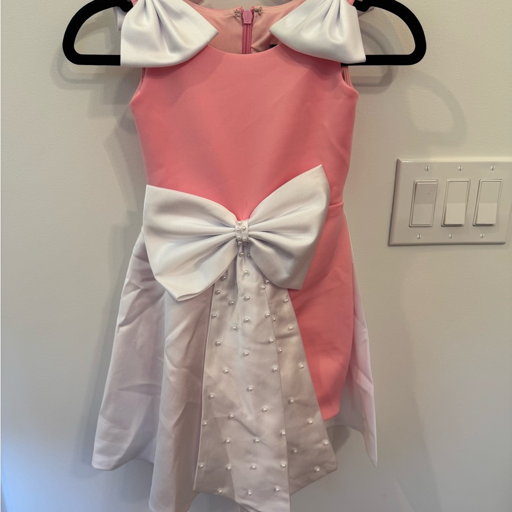 Pink & White Girl's pageant Dress
